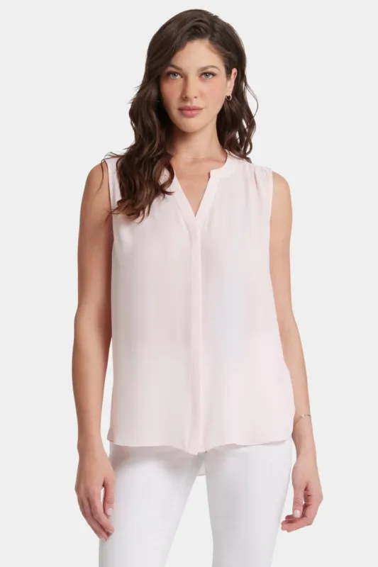 Sleeveless Pintuck Blouse  - Light Primrose sold by NYDJ