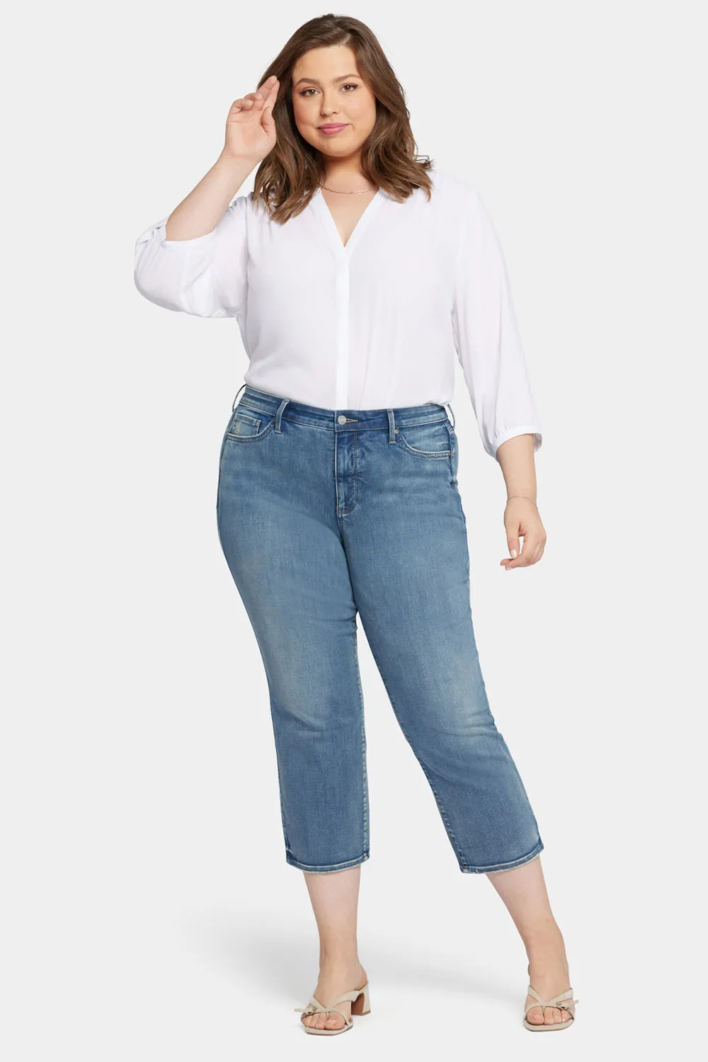 Relaxed Piper Crop Jeans In Plus Size - Romance sold by NYDJ