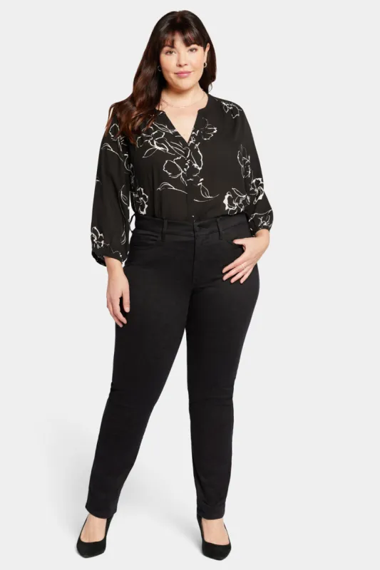 Waist-Match™ Marilyn Straight Jeans In Plus Size - Black sold by NYDJ