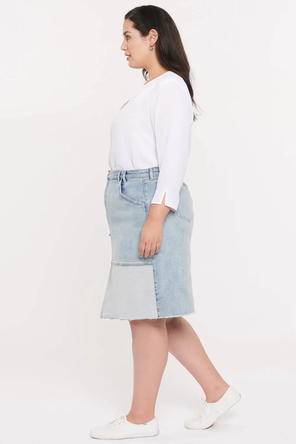 Midi Skirt In Plus Size - Destructed Radiance Base sold by NYDJ product image thumbnail 5
