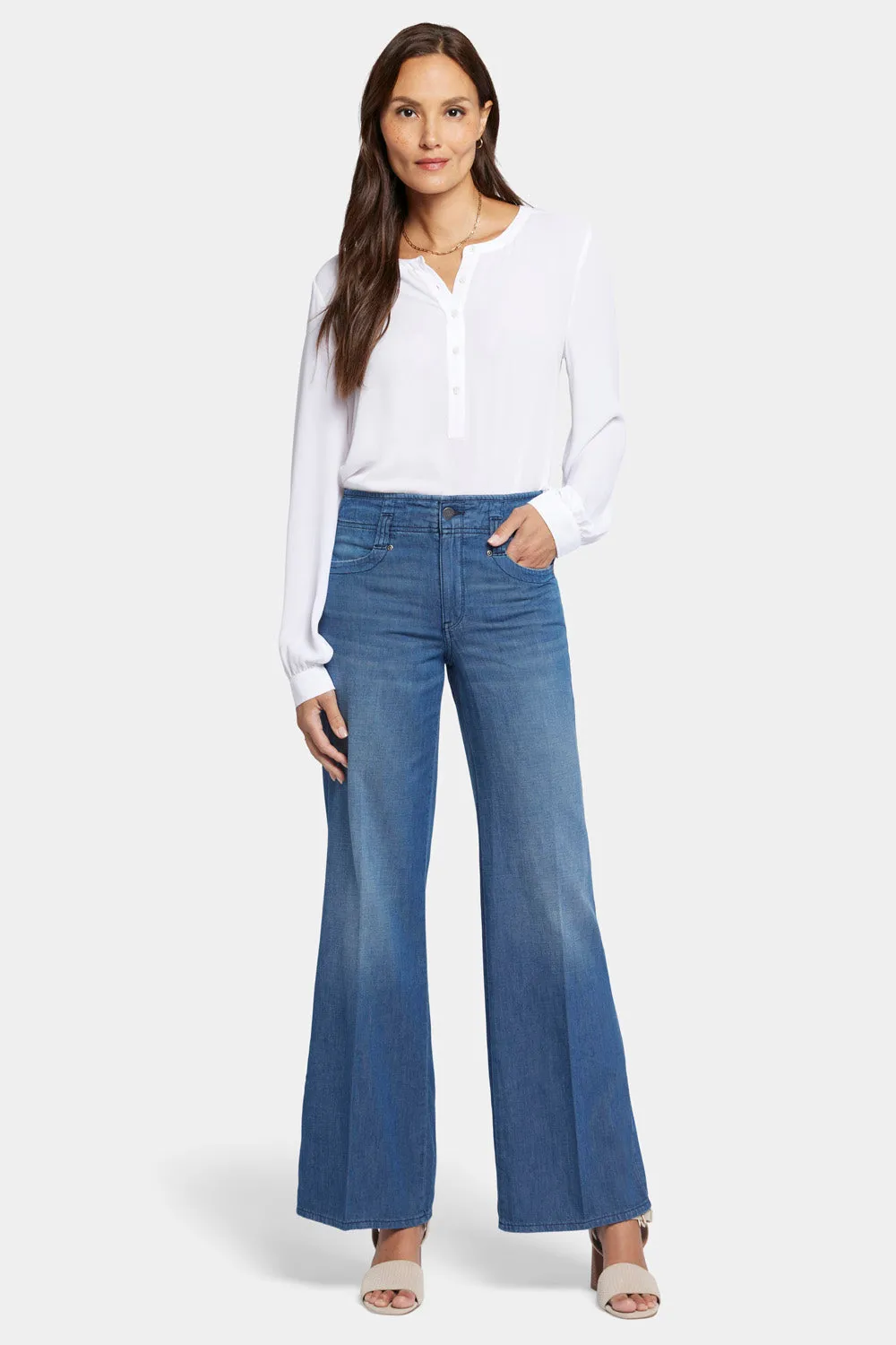 Teresa Wide Leg Jeans - Mission Blue sold by NYDJ product image thumbnail 4