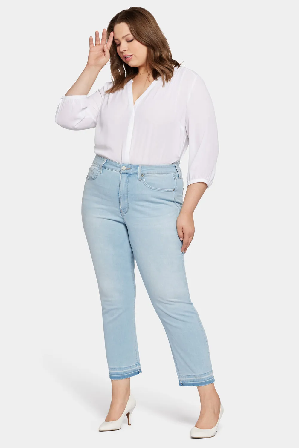 Marilyn Straight Ankle Jeans In Plus Size - Brightside sold by NYDJ product image thumbnail 5