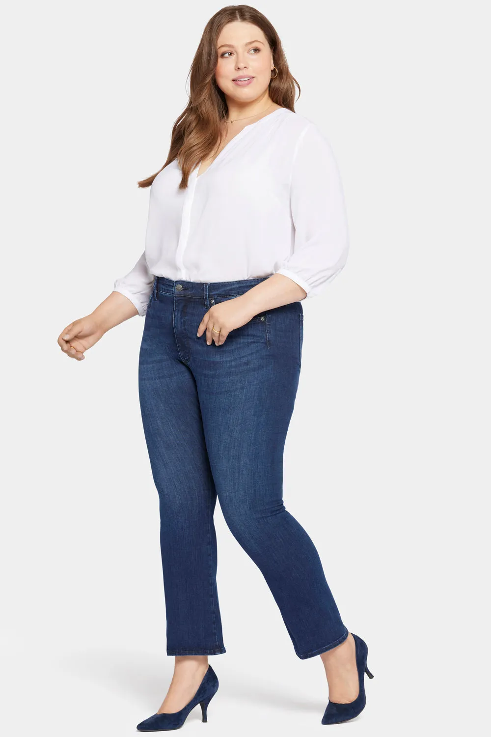Le Silhouette Slim Bootcut Jeans In Petite Plus Size - Marvelous sold by NYDJ product image thumbnail 5
