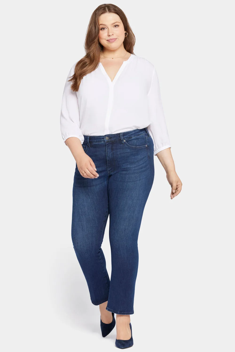 Le Silhouette Slim Bootcut Jeans In Petite Plus Size - Marvelous sold by NYDJ product image thumbnail 4