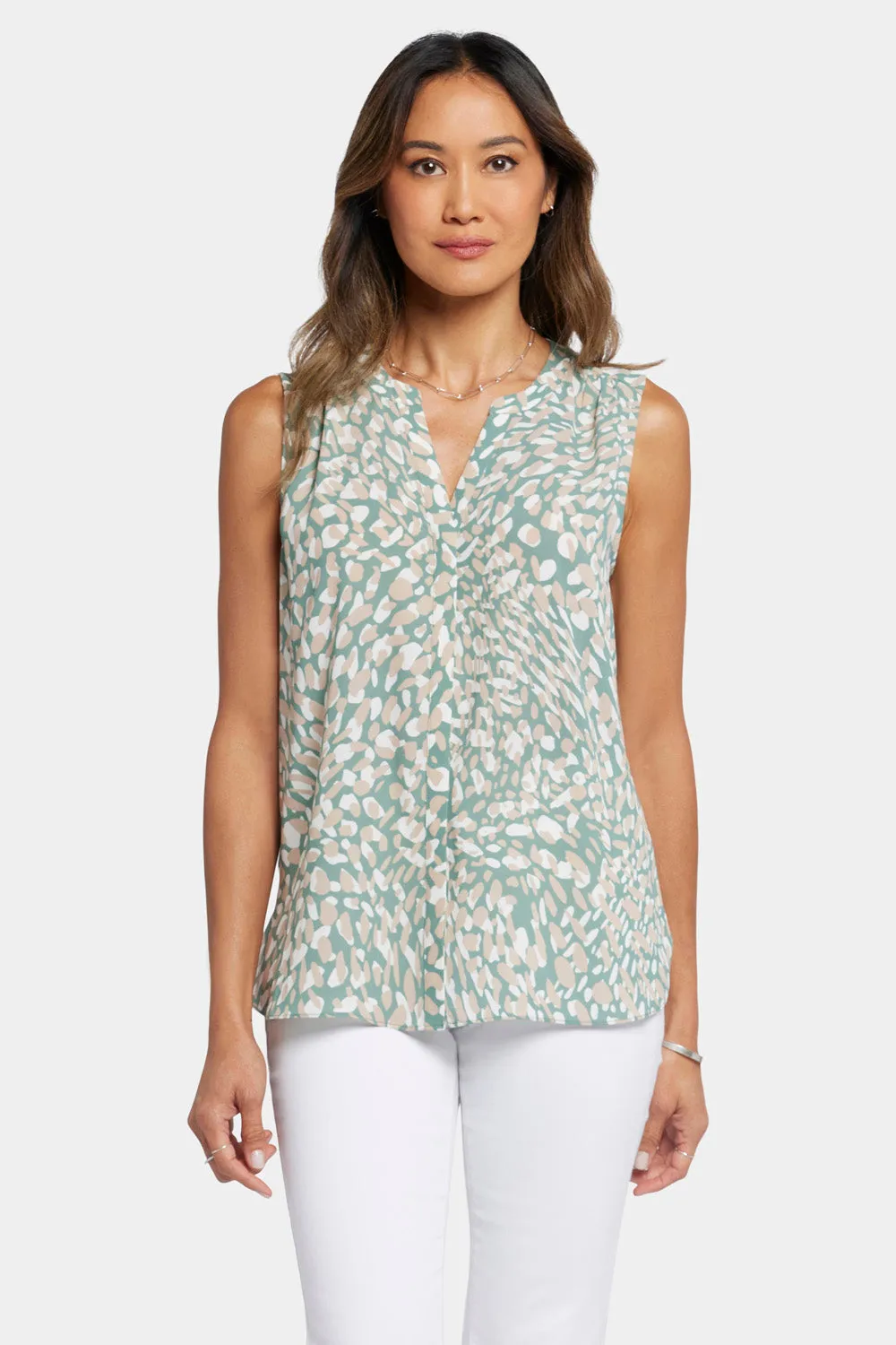 Sleeveless Pintuck Blouse - Endless Sea sold by NYDJ product image thumbnail 4