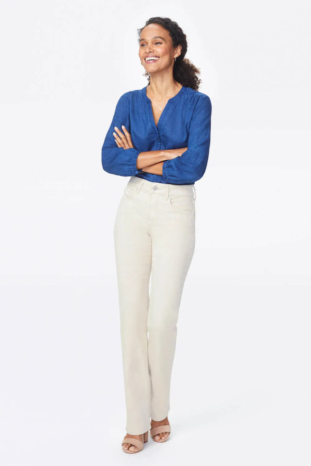 Marilyn Straight Jeans In Petite - Feather sold by NYDJ product image thumbnail 2