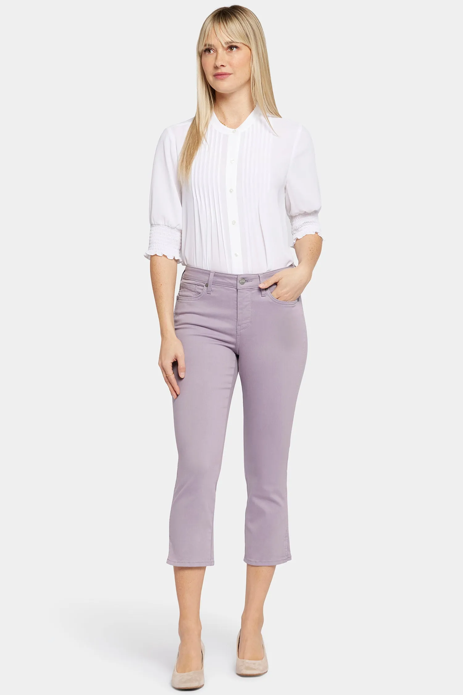 Chloe Capri Jeans - Lilac Chalk sold by NYDJ