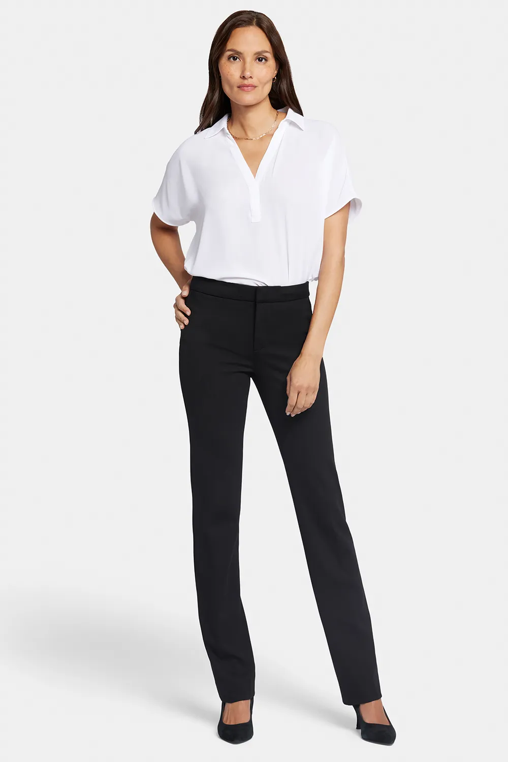 Slim Trouser Pants In Petite - Black sold by NYDJ product image thumbnail 4
