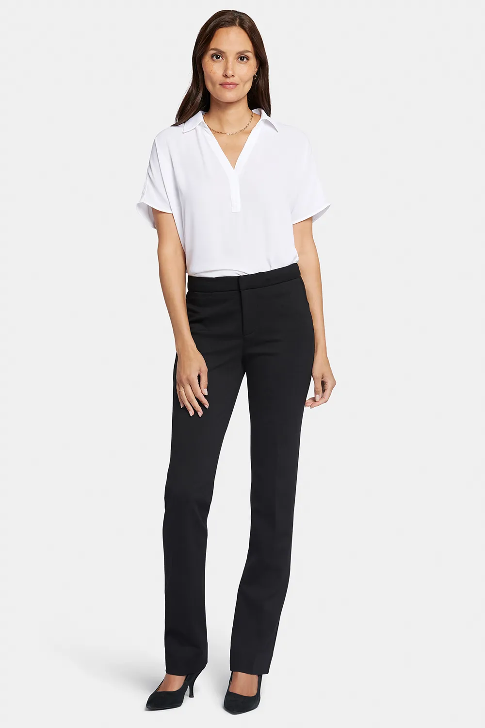 Slim Trouser Pants In Petite - Black sold by NYDJ