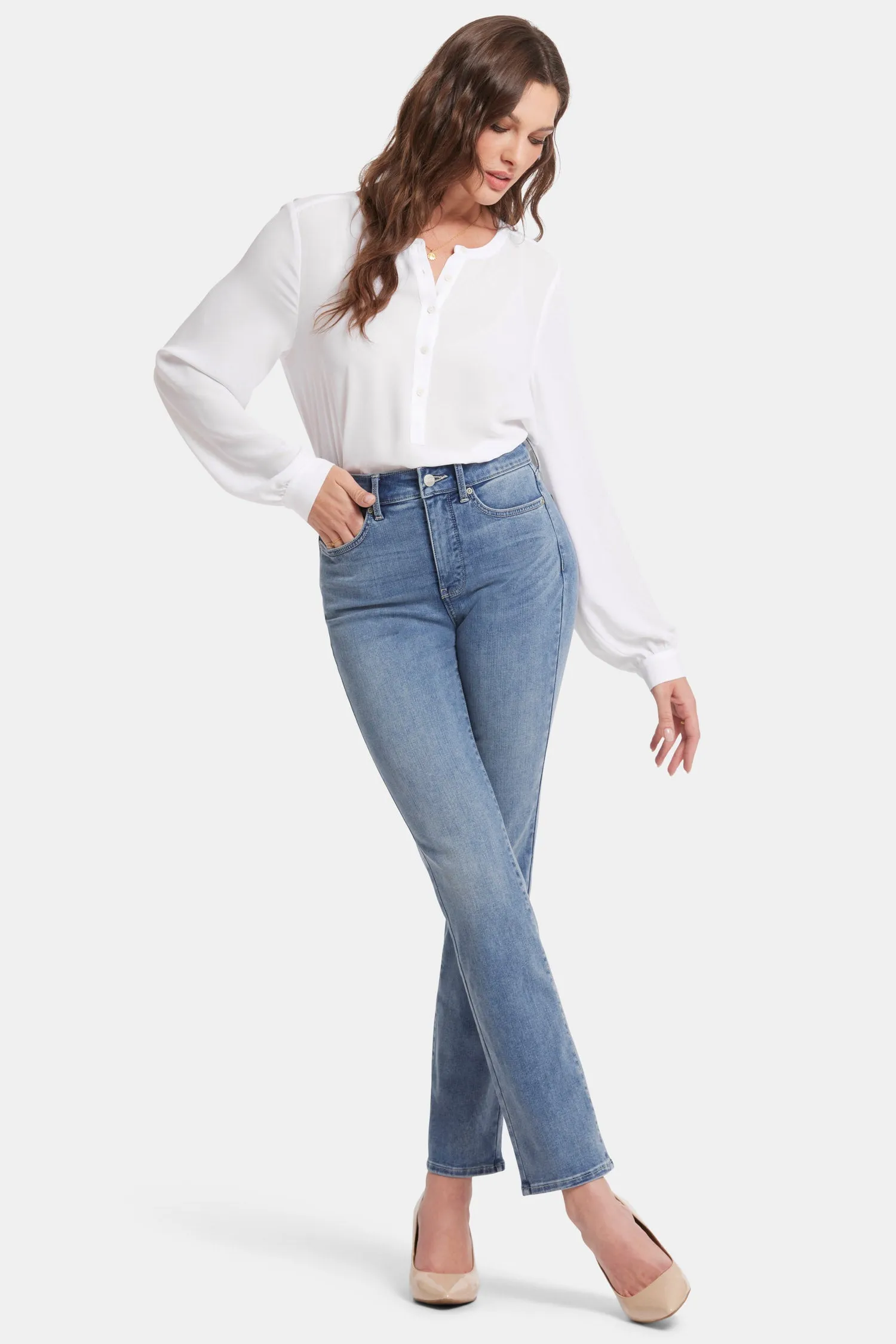 Marilyn Straight Jeans In Petite  - Hayden Valley sold by NYDJ product image thumbnail 4
