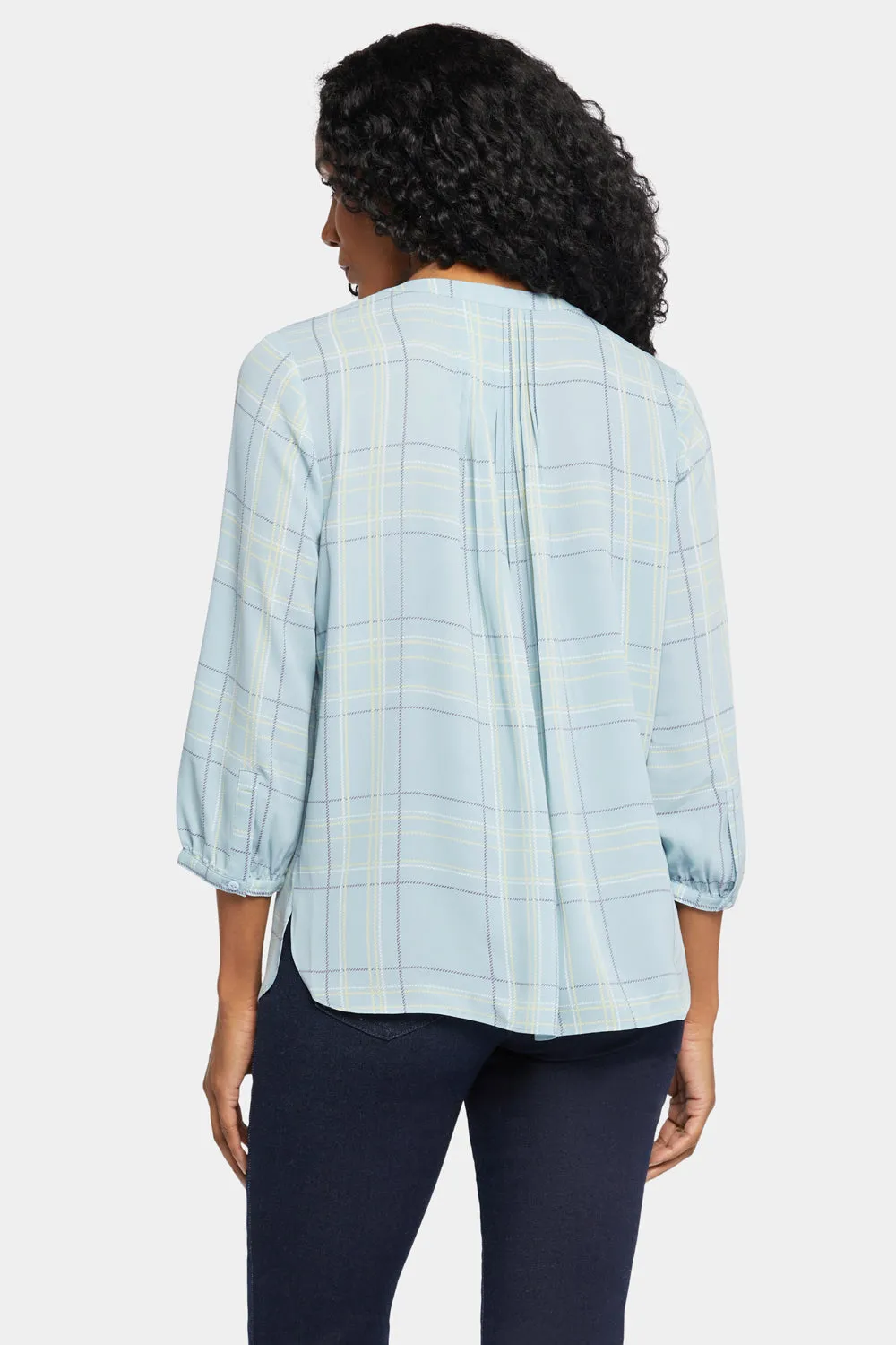 Pintuck Blouse - Wembley Plaid sold by NYDJ product image thumbnail 2