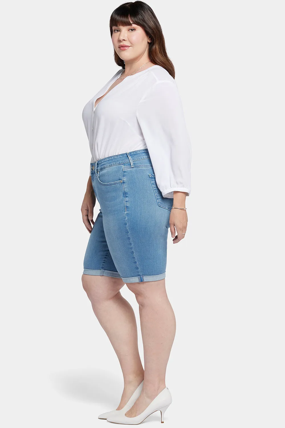 Briella 11 Inch Denim Shorts In Plus Size - Nottinghill sold by NYDJ product image thumbnail 5