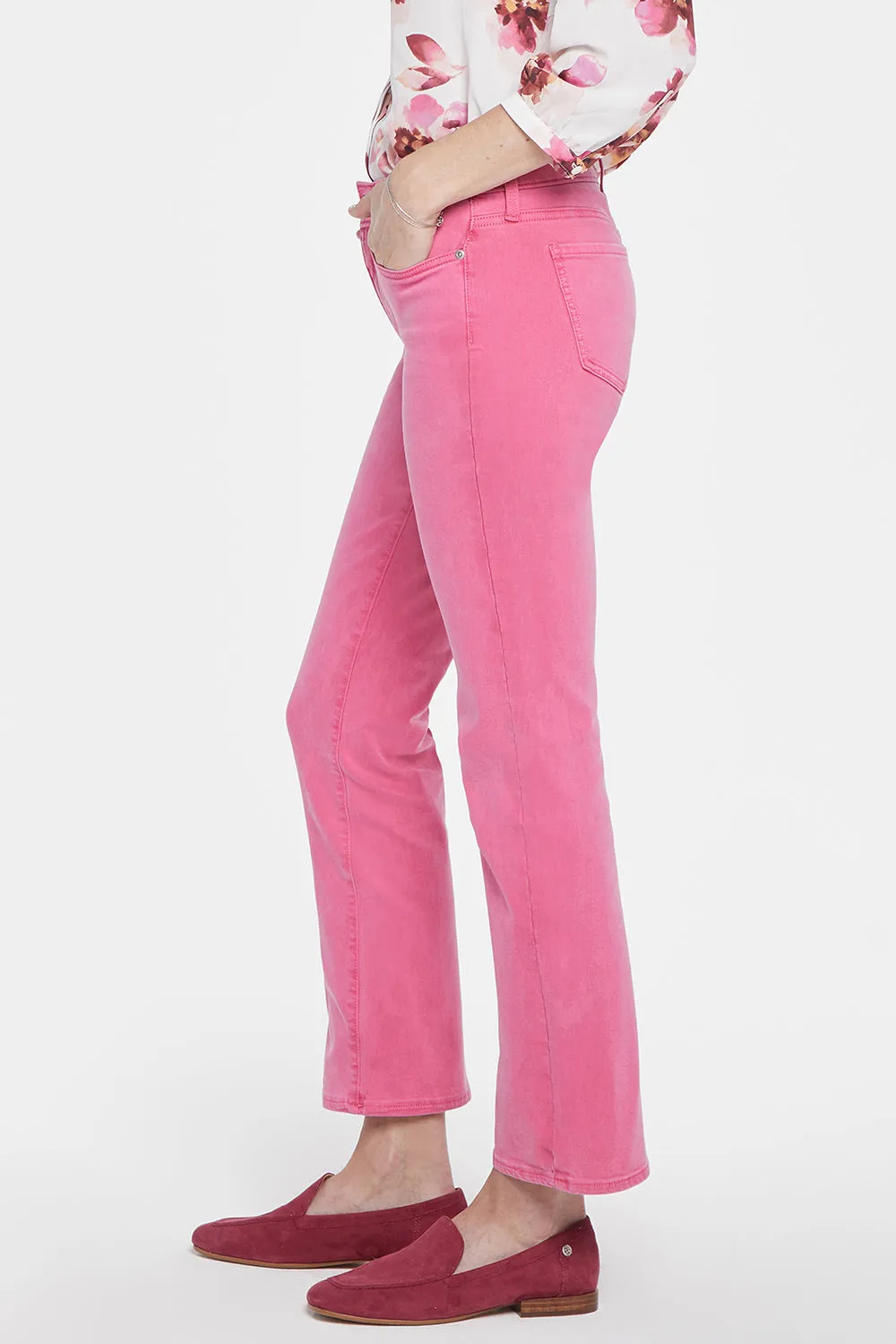 Marilyn Straight Ankle Jeans - Pink Peony sold by NYDJ product image thumbnail 3