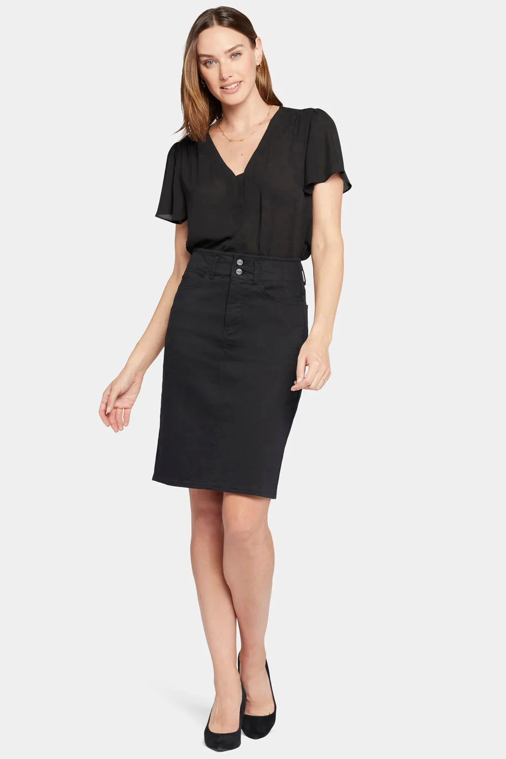 High Waist Skirt - Black sold by NYDJ