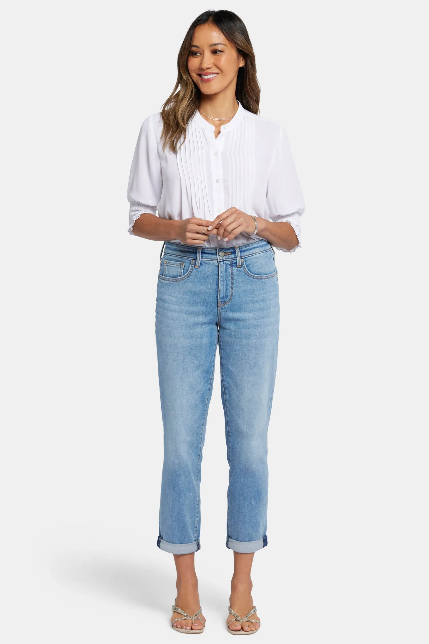 Margot Girlfriend Jeans In Petite - Corfu sold by NYDJ