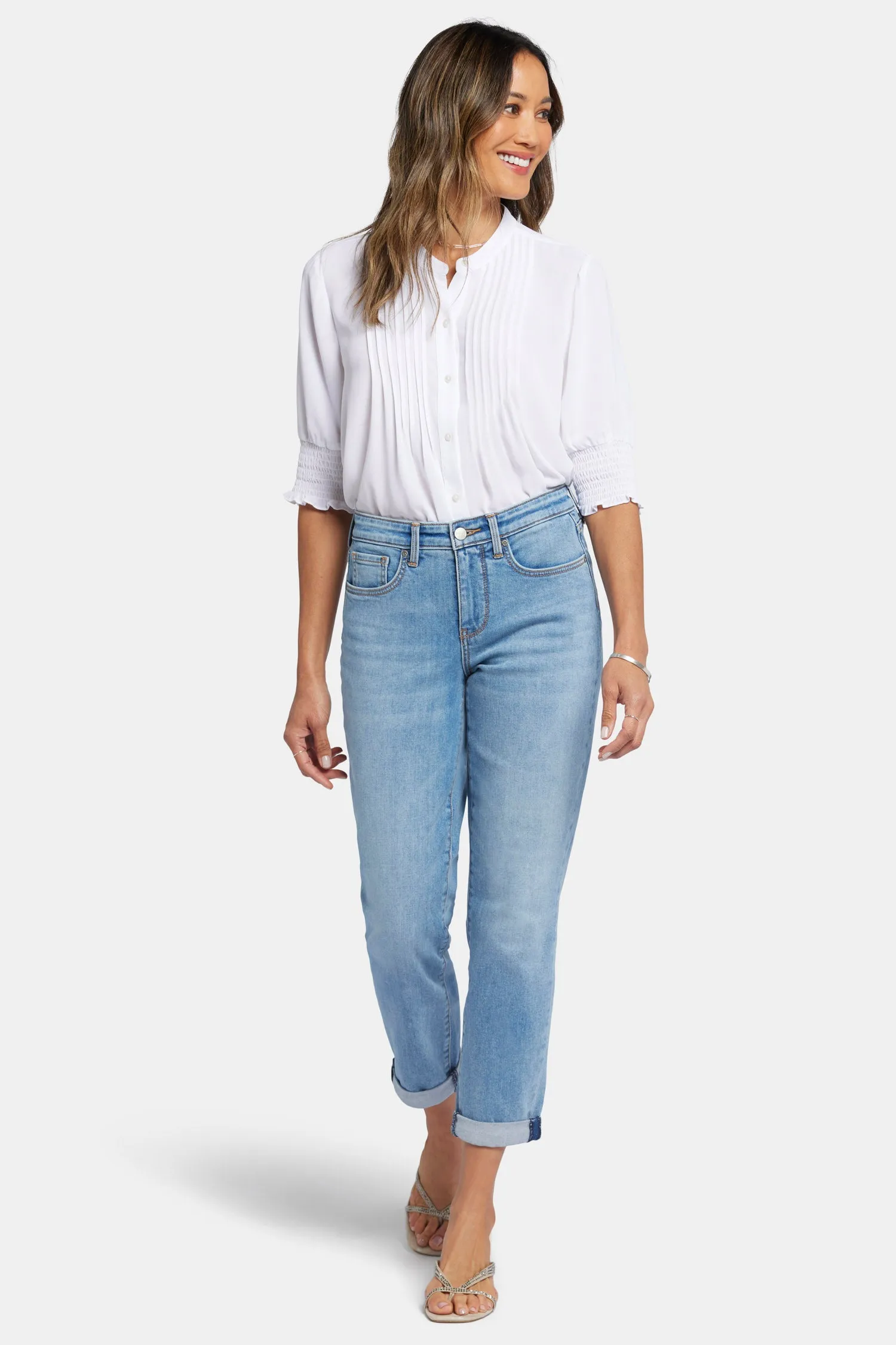 Margot Girlfriend Jeans In Petite - Corfu sold by NYDJ product image thumbnail 4