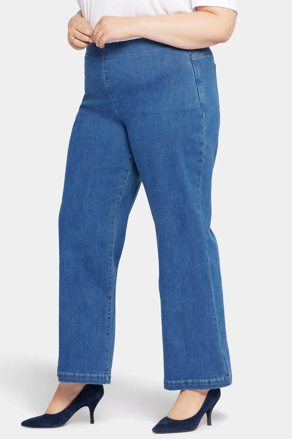 Pull-On Teresa Wide Leg Jeans In Plus Size - Waterfall sold by NYDJ product image thumbnail 3