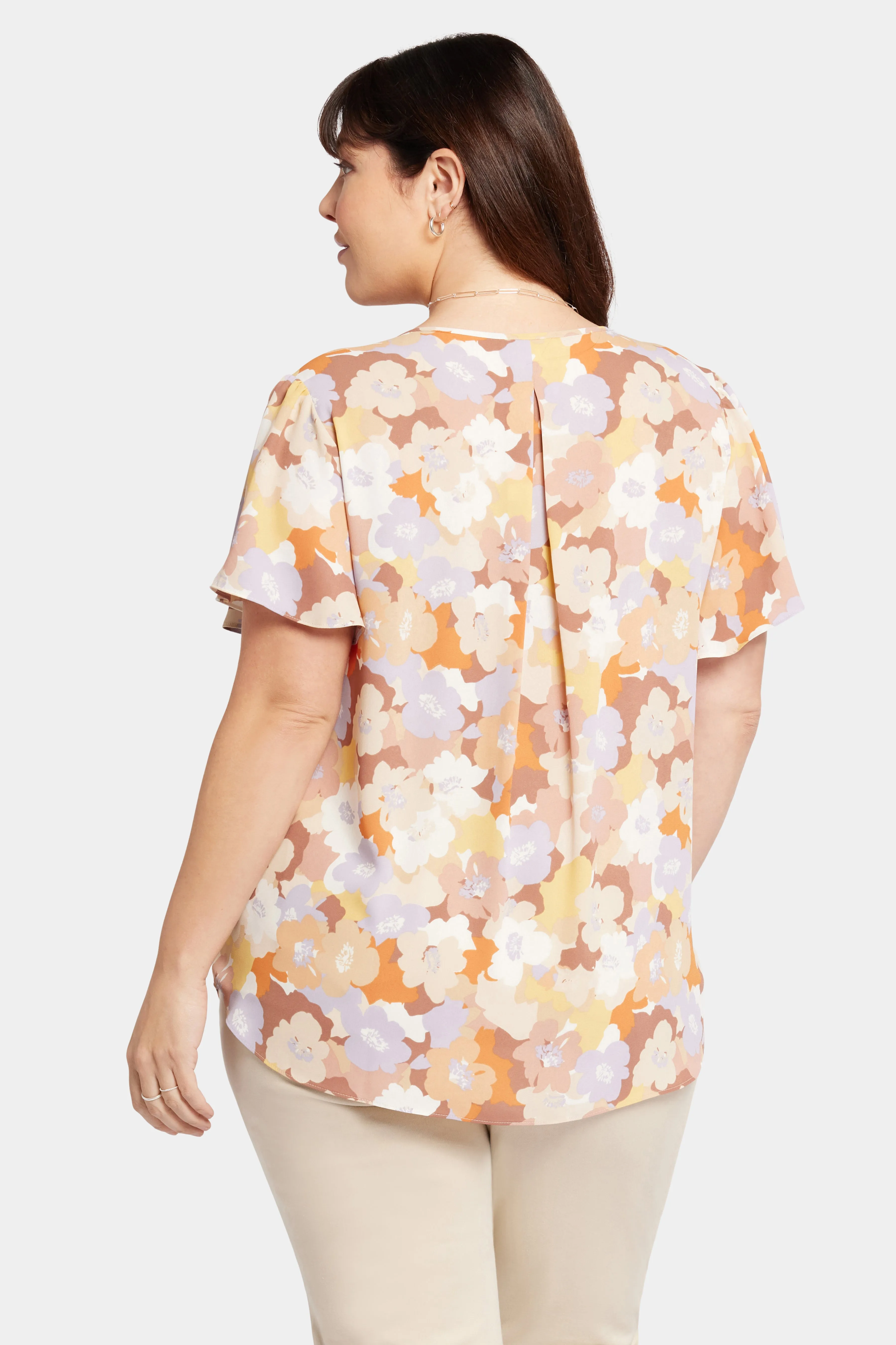 Flounce Sleeve Blouse In Plus Size - Sunset Grove sold by NYDJ product image thumbnail 2