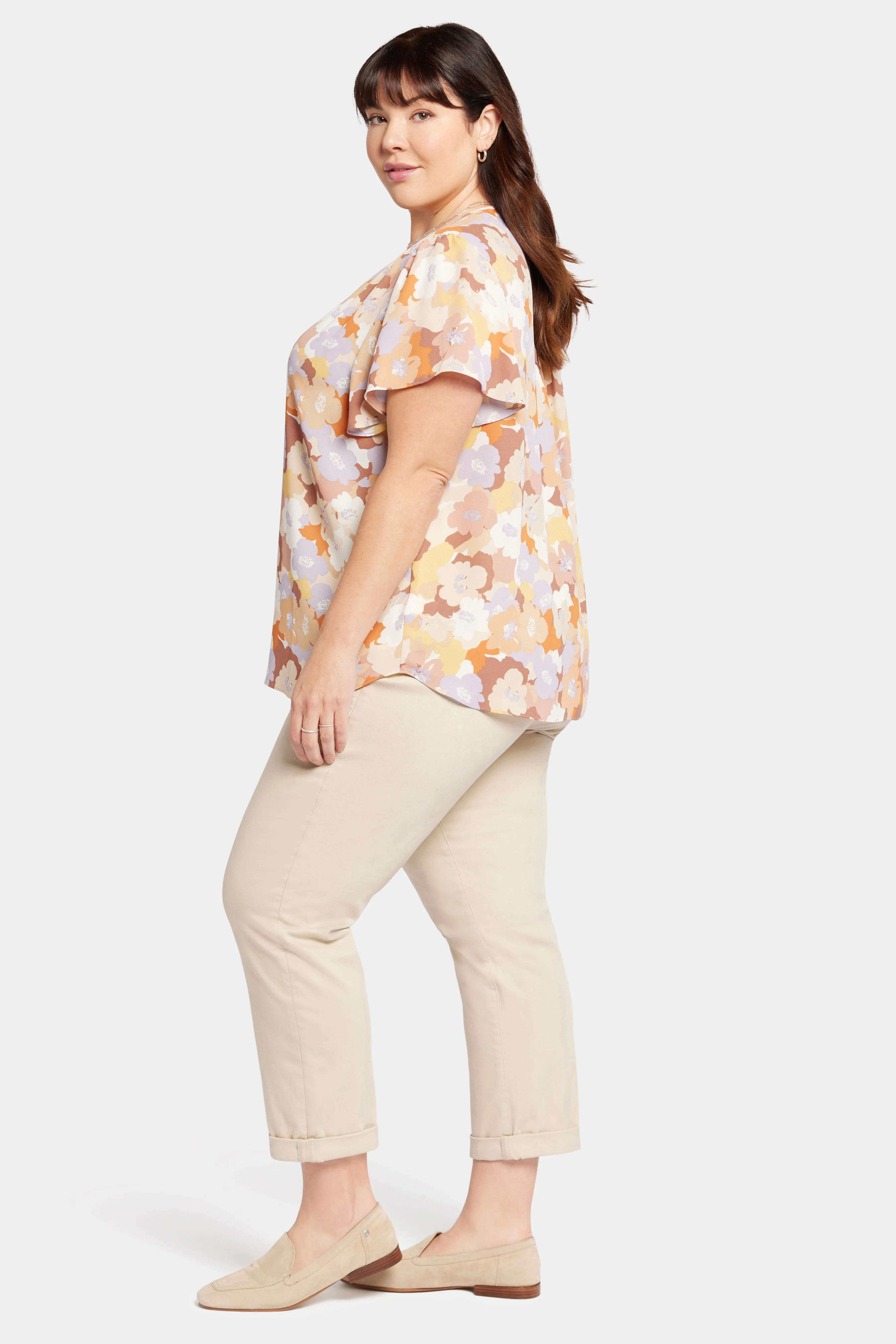 Flounce Sleeve Blouse In Plus Size - Sunset Grove sold by NYDJ product image thumbnail 3
