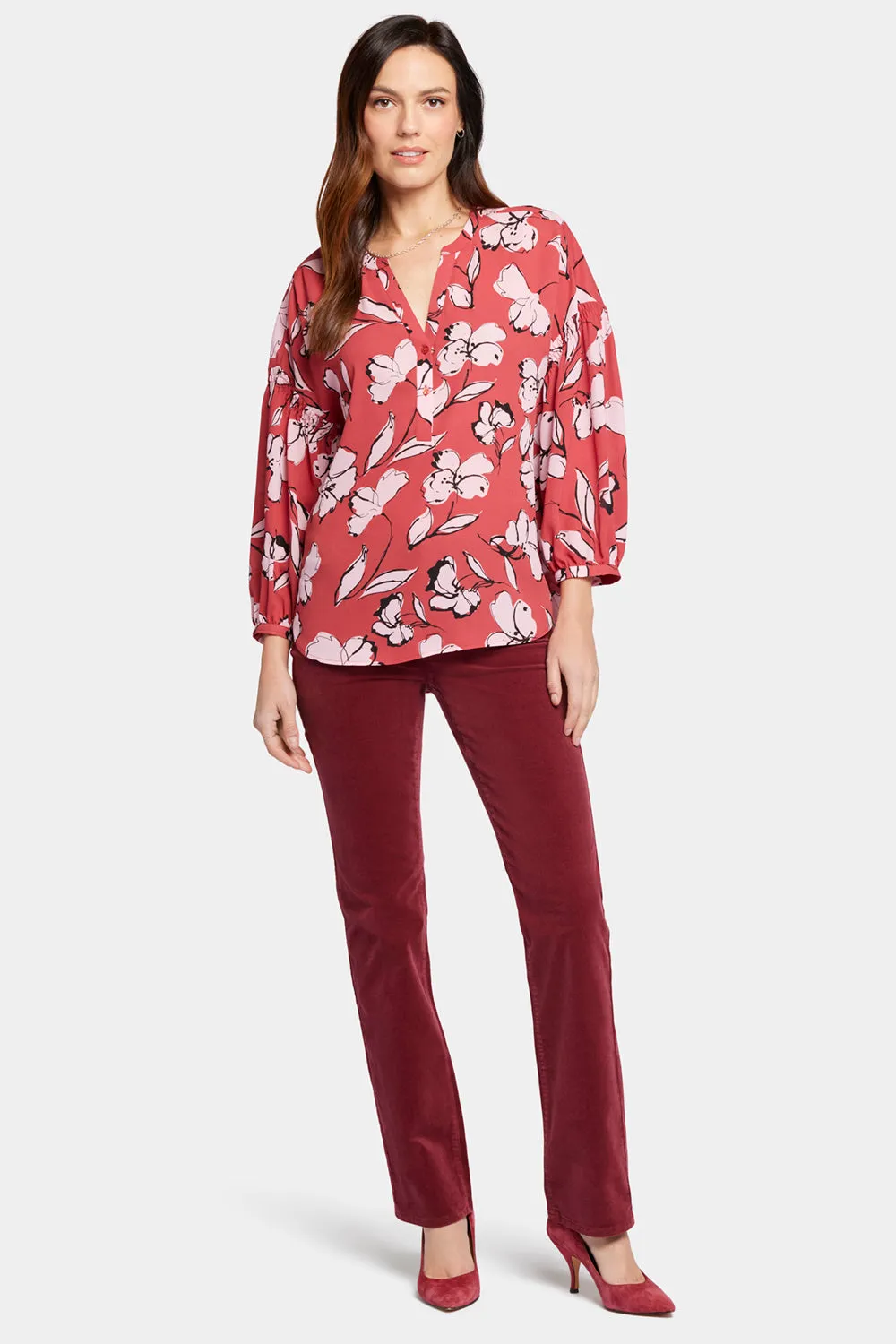 Paulina Peasant Blouse - Bountiful sold by NYDJ product image thumbnail 5