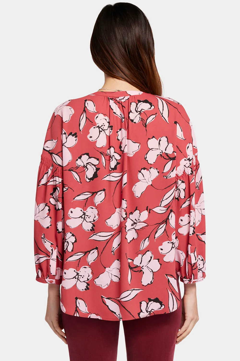 Paulina Peasant Blouse - Bountiful sold by NYDJ product image thumbnail 2