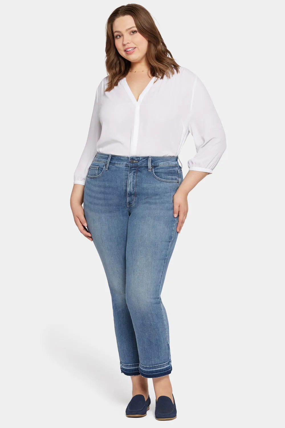 Marilyn Straight Ankle Jeans In Petite Plus Size - Fantasy sold by NYDJ product image thumbnail 4
