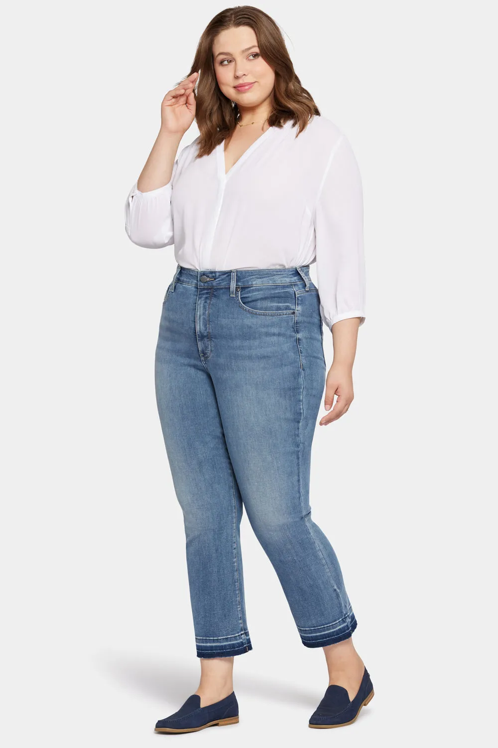 Marilyn Straight Ankle Jeans In Petite Plus Size - Fantasy sold by NYDJ product image thumbnail 5
