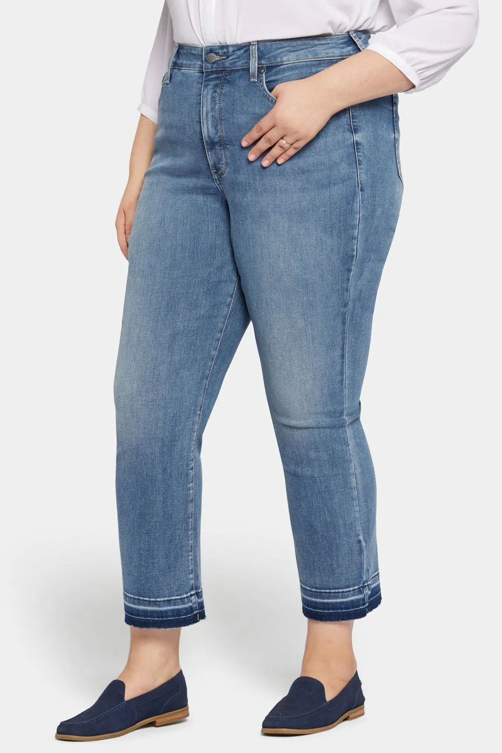 Marilyn Straight Ankle Jeans In Petite Plus Size - Fantasy sold by NYDJ product image thumbnail 3