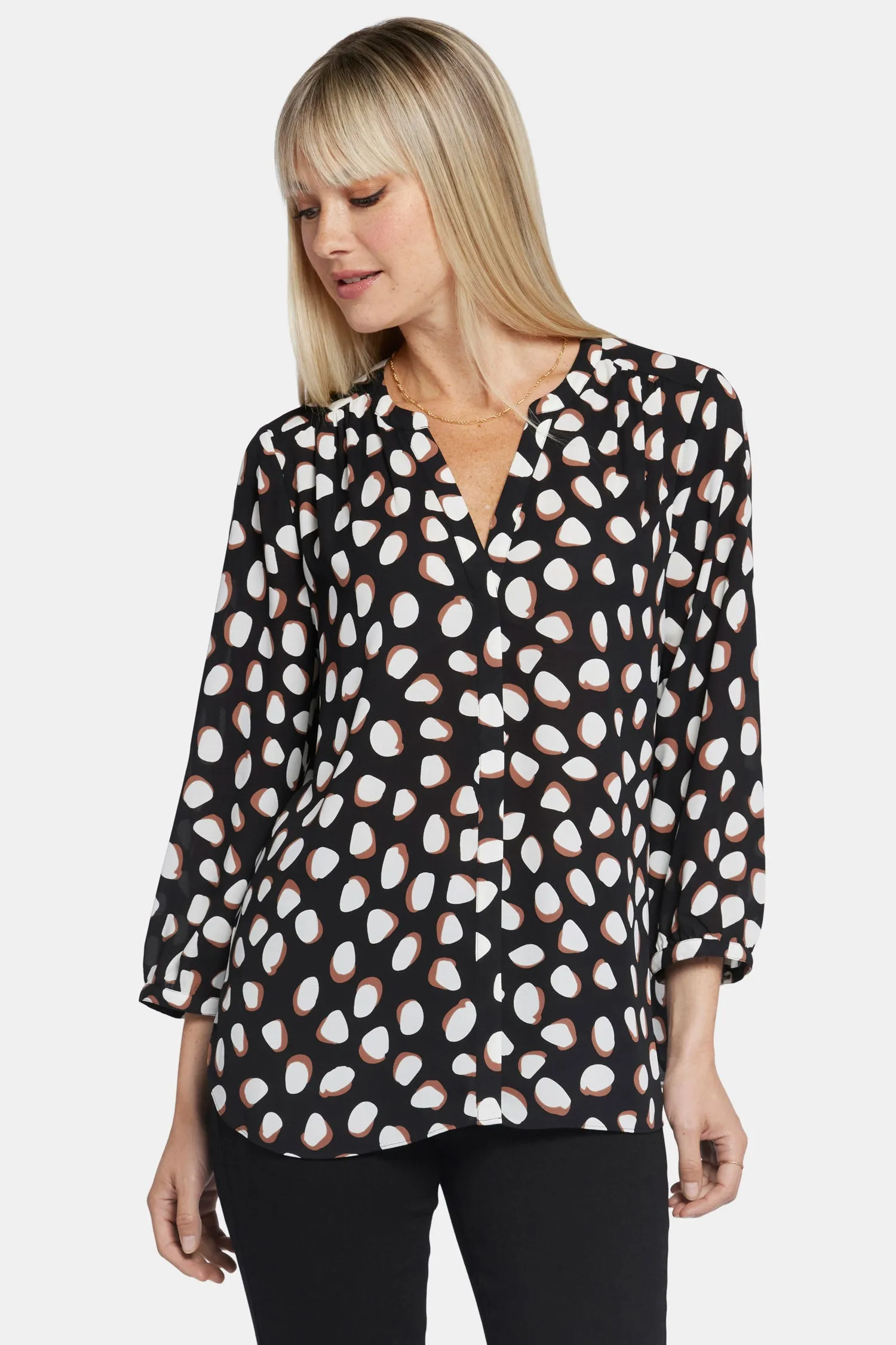 Pintuck Blouse In Petite - Matilda Dot sold by NYDJ product image thumbnail 4