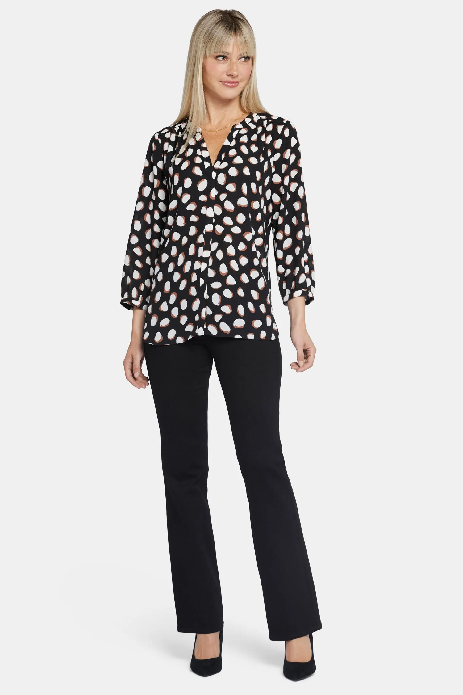 Pintuck Blouse In Petite - Matilda Dot sold by NYDJ product image thumbnail 5