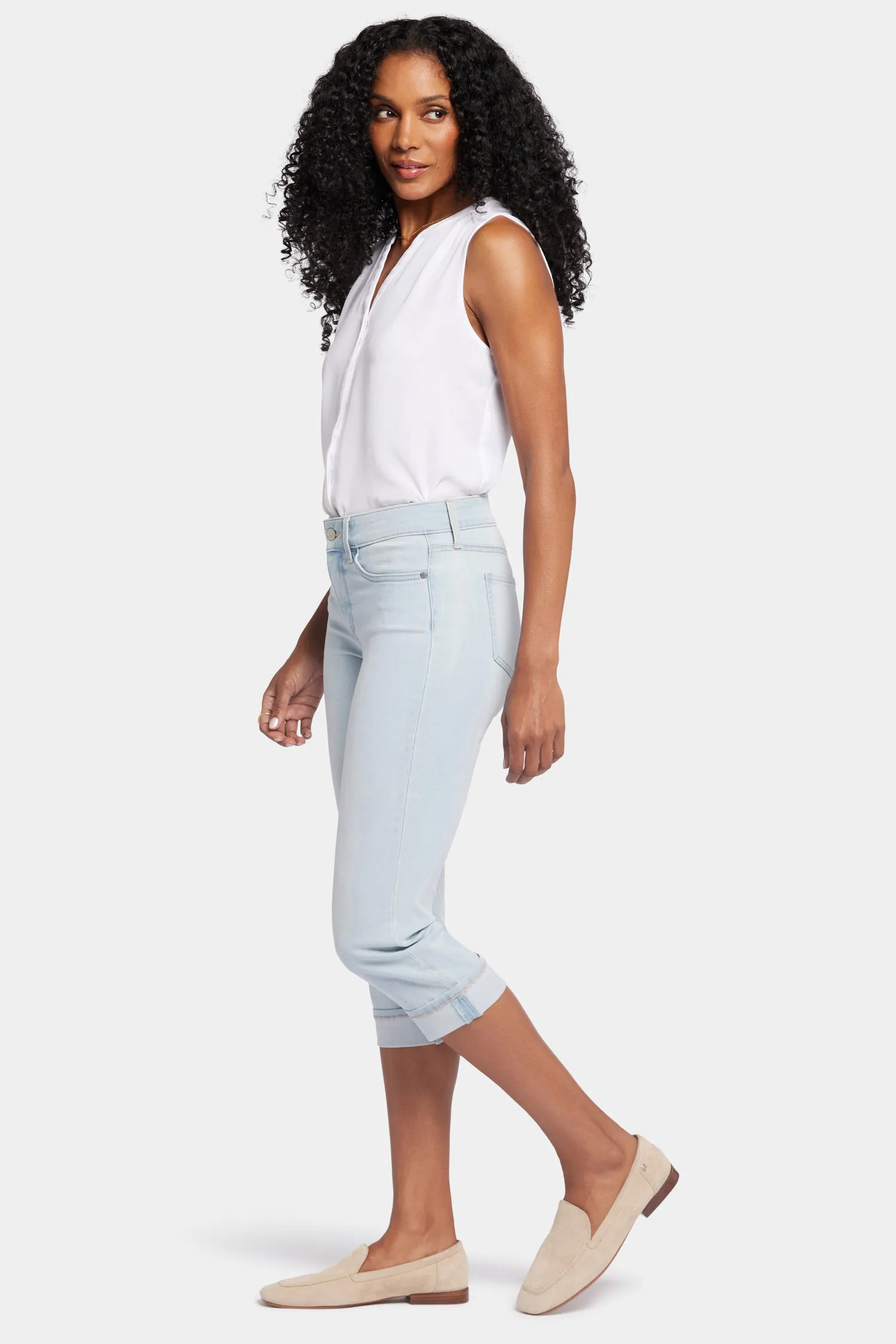 Marilyn Straight Crop Jeans In Petite - Oceanfront sold by NYDJ product image thumbnail 5