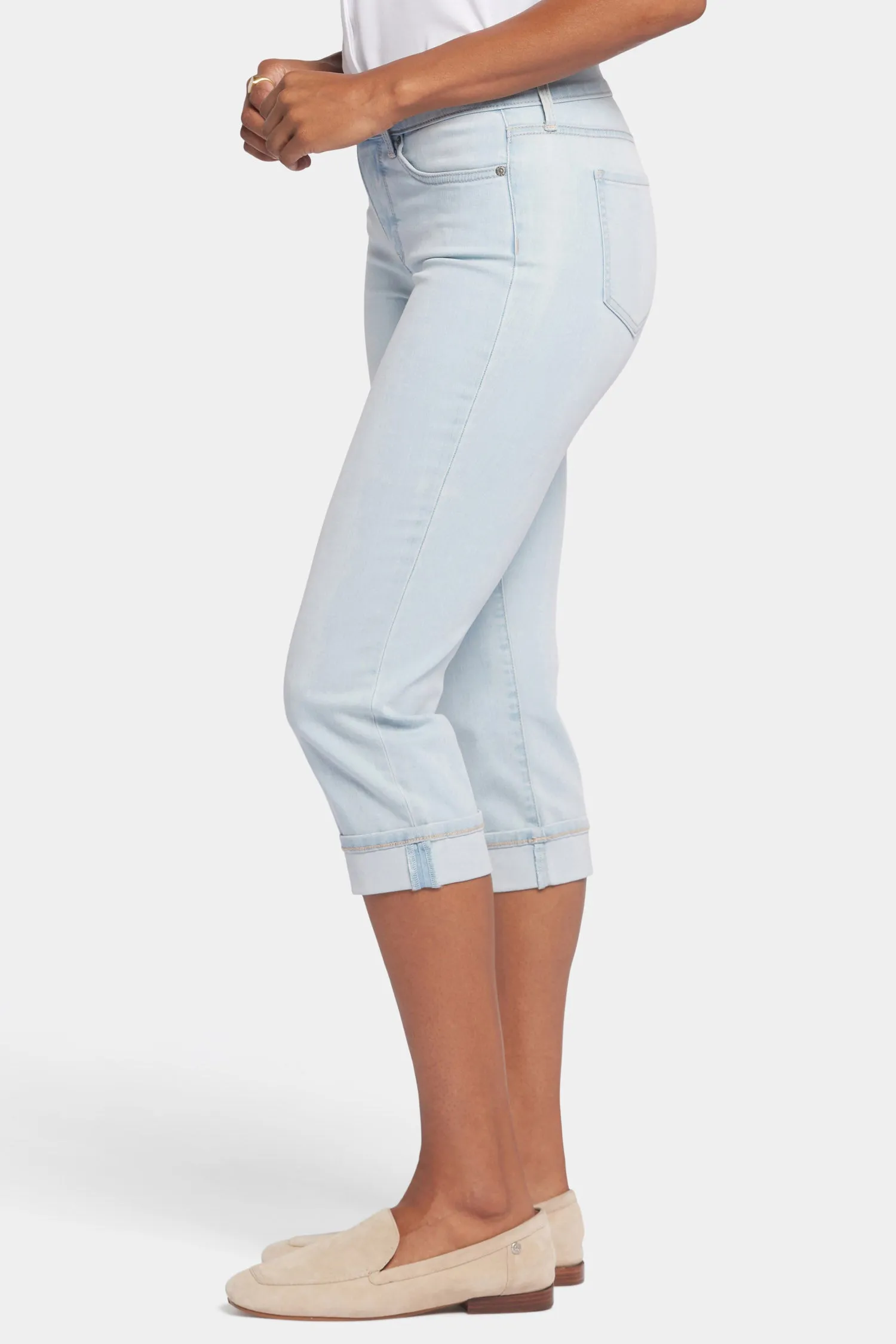 Marilyn Straight Crop Jeans In Petite - Oceanfront sold by NYDJ product image thumbnail 3