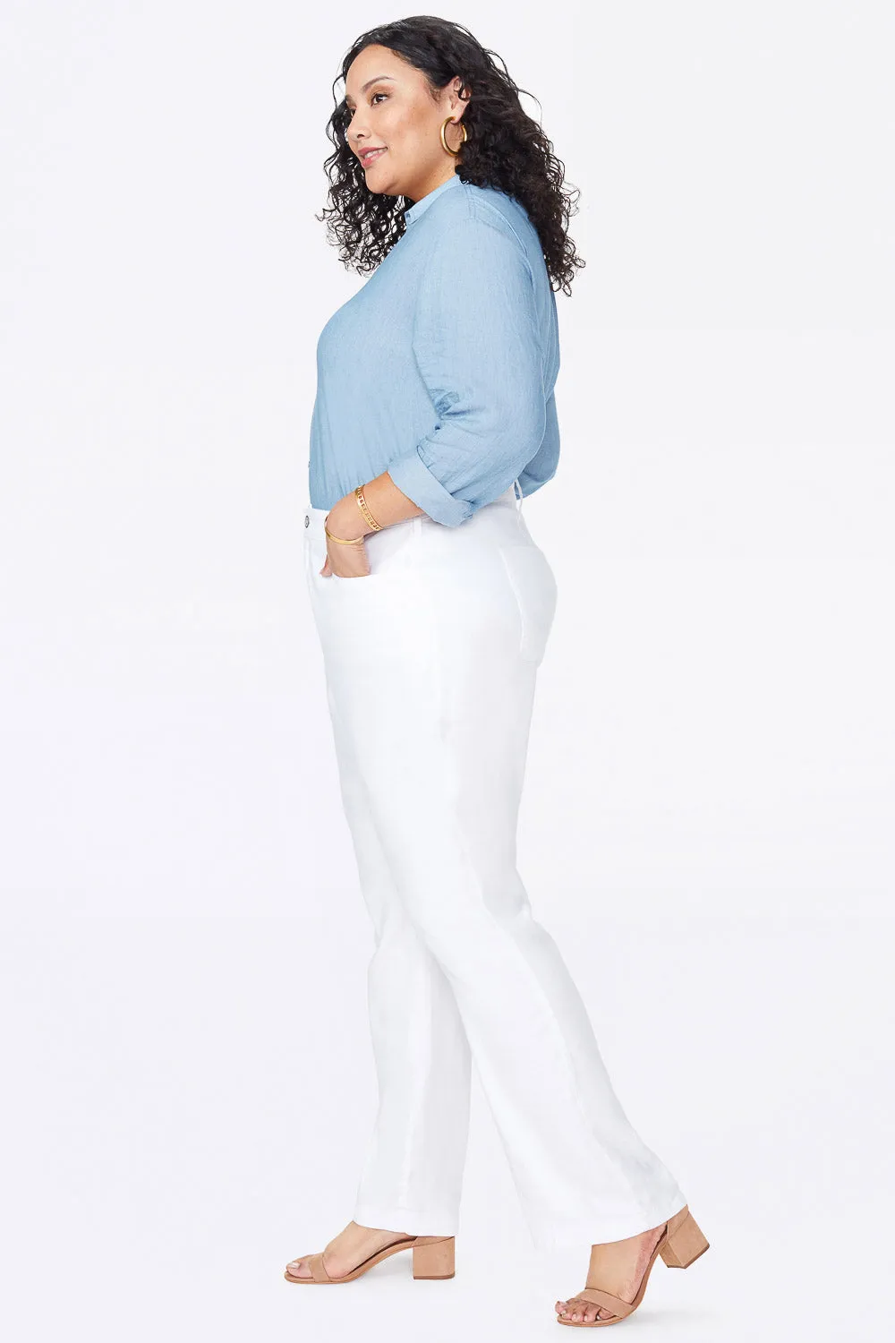 Trouser Pants In Plus Size - Optic White sold by NYDJ