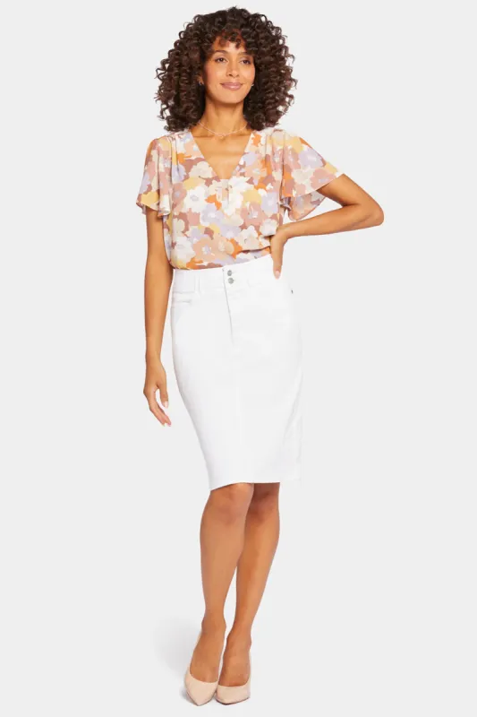 High Waist Skirt - Optic White sold by NYDJ