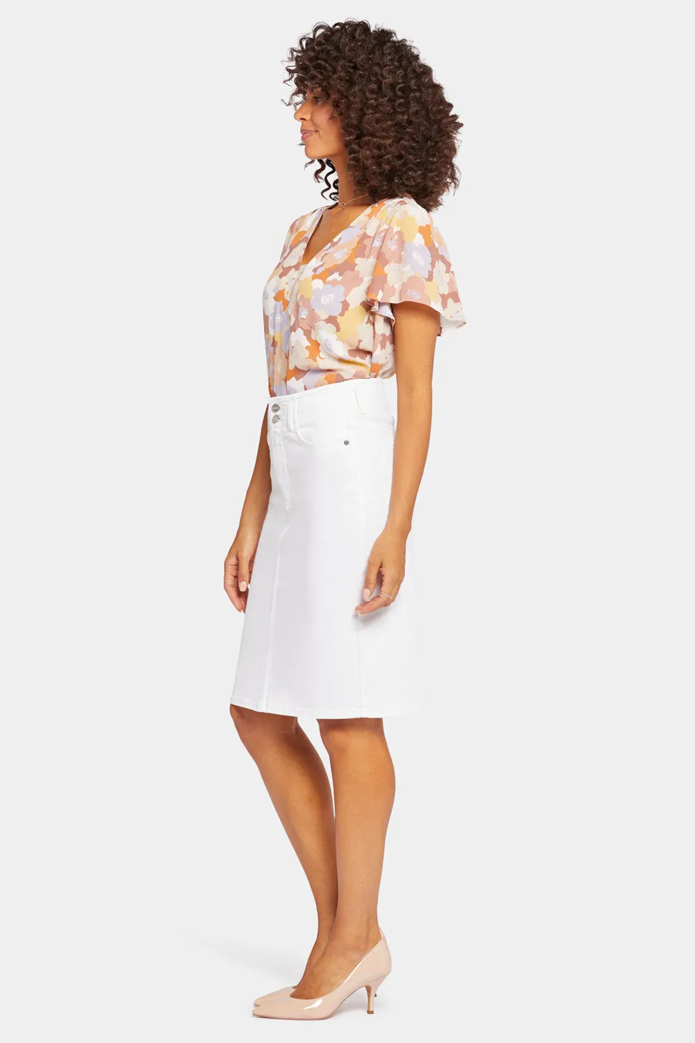 High Waist Skirt - Optic White sold by NYDJ product image thumbnail 5