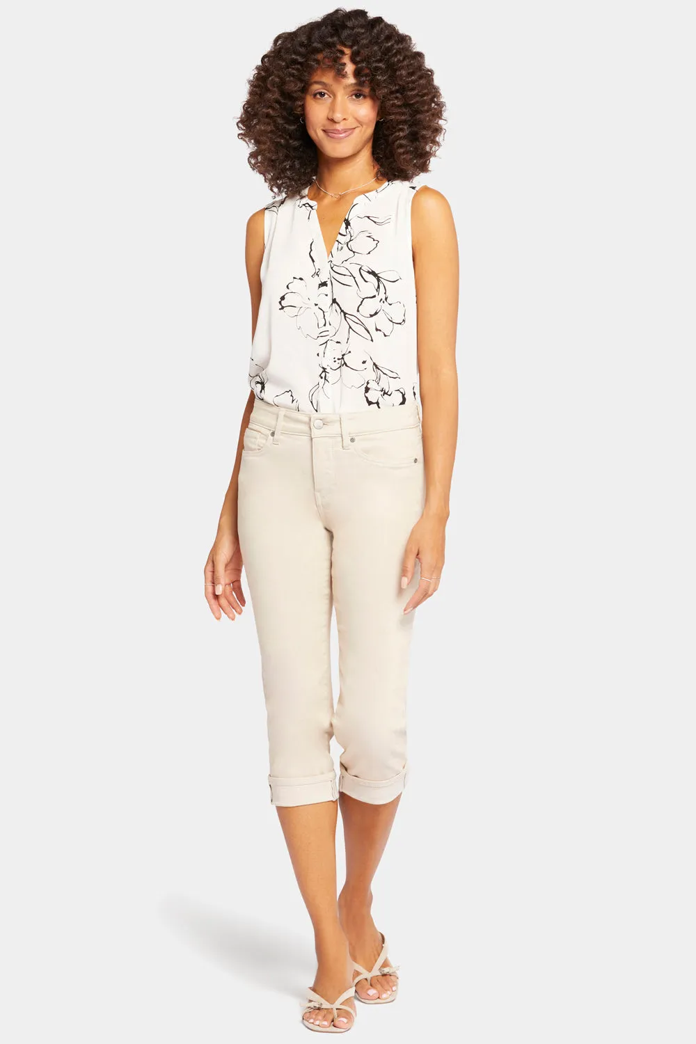 Marilyn Straight Crop Jeans In Petite - Feather sold by NYDJ