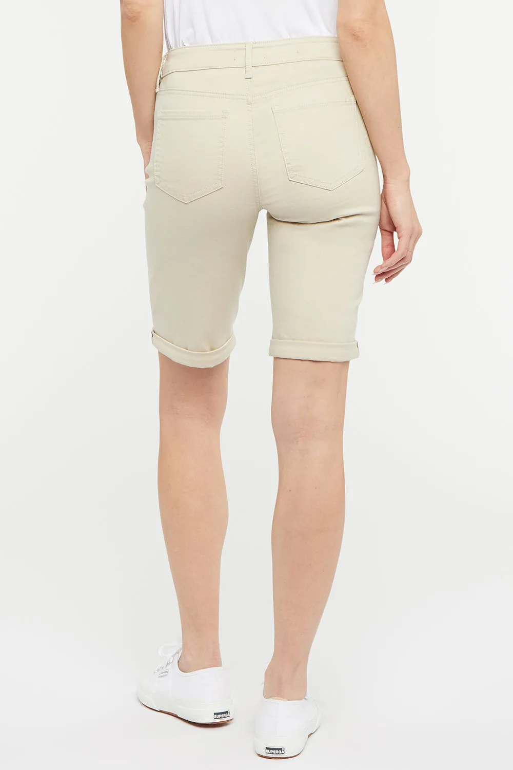 Briella 10 Inch Denim Shorts In Petite - Feather sold by NYDJ product image thumbnail 2