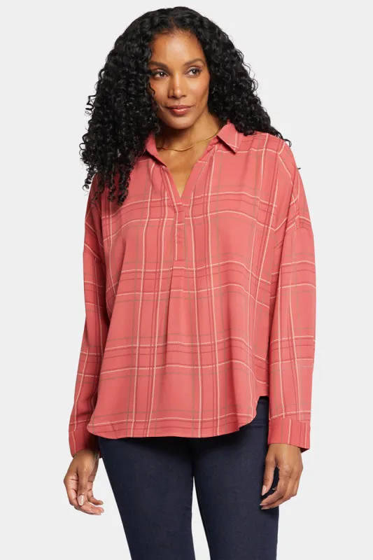 Becky Blouse - Brentford Plaid sold by NYDJ