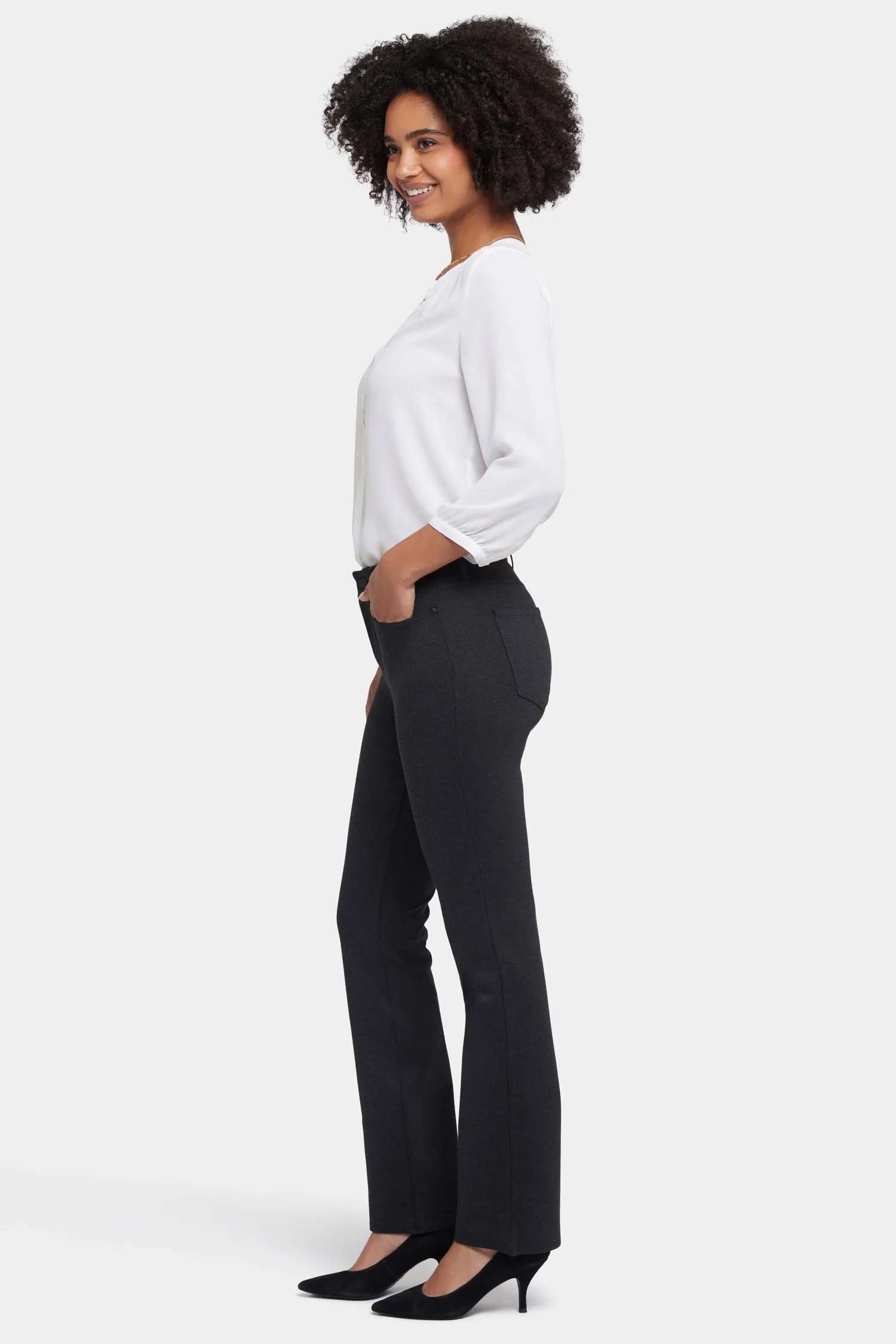 Marilyn Straight Pants - Charcoal Heathered sold by NYDJ product image thumbnail 5