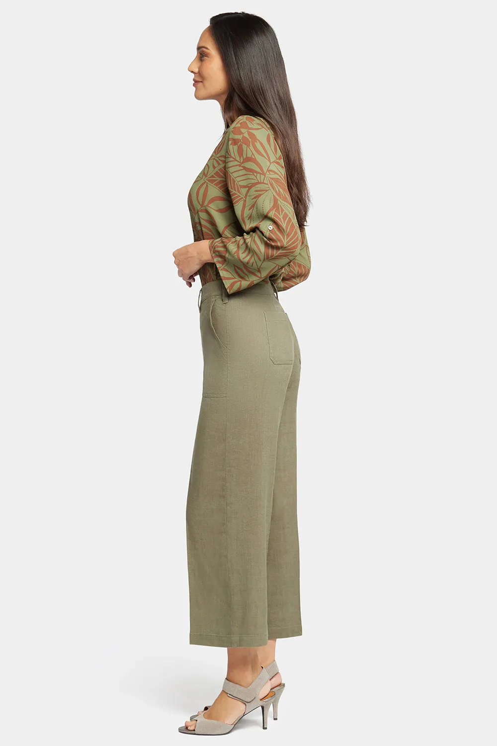Wide Leg Cargo Capri Pants - Avocado sold by NYDJ product image thumbnail 5