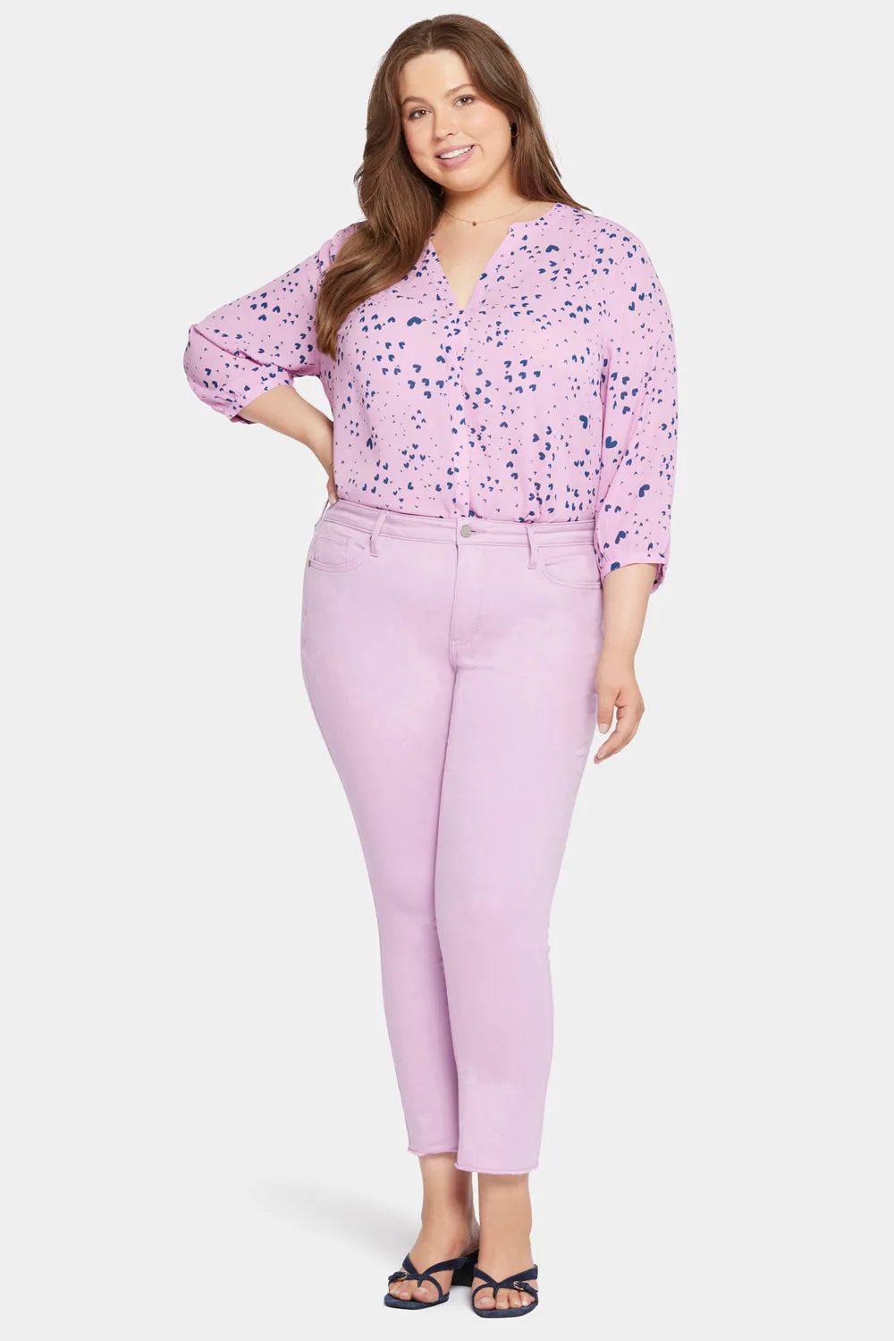 Sheri Slim Ankle Jeans In Plus Size - Mauve Mist sold by NYDJ product image thumbnail 4