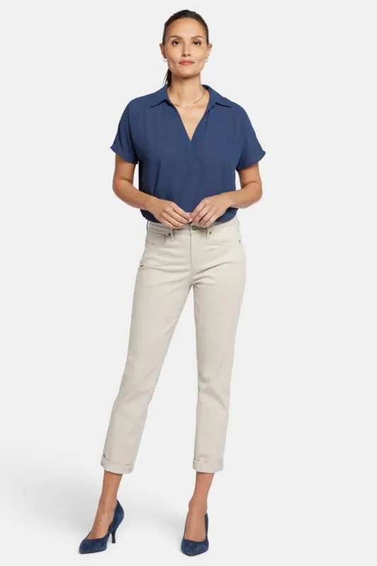 Margot Girlfriend Jeans In Petite - Feather sold by NYDJ