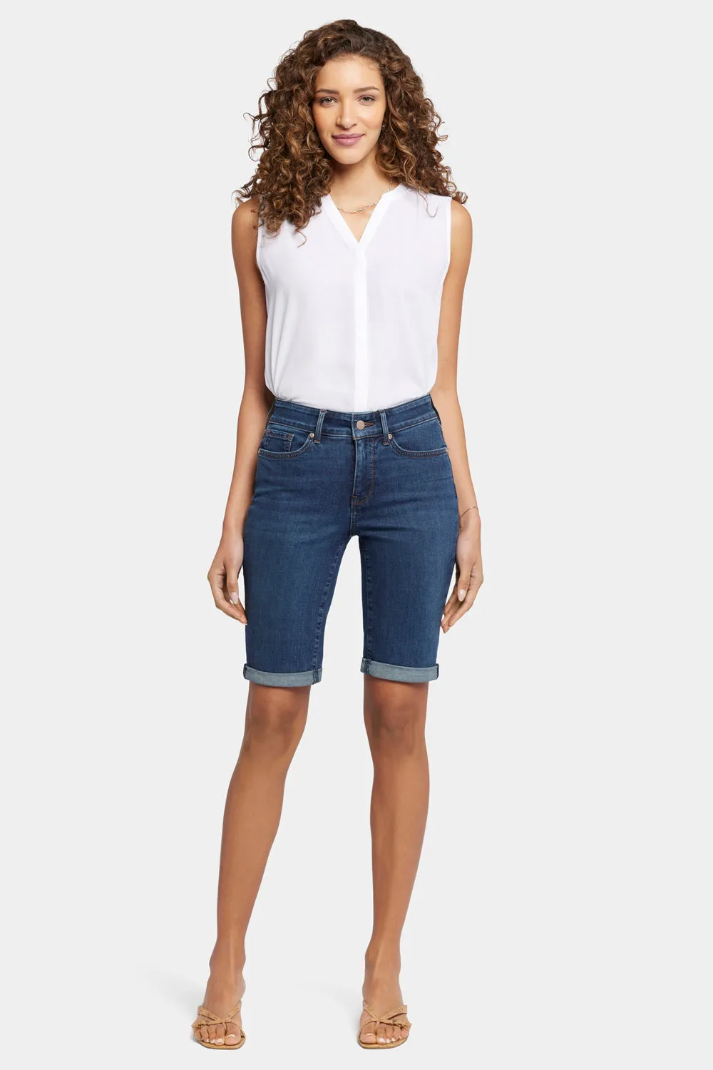 Briella 11 Inch Denim Shorts - Gold Coast sold by NYDJ product image thumbnail 4