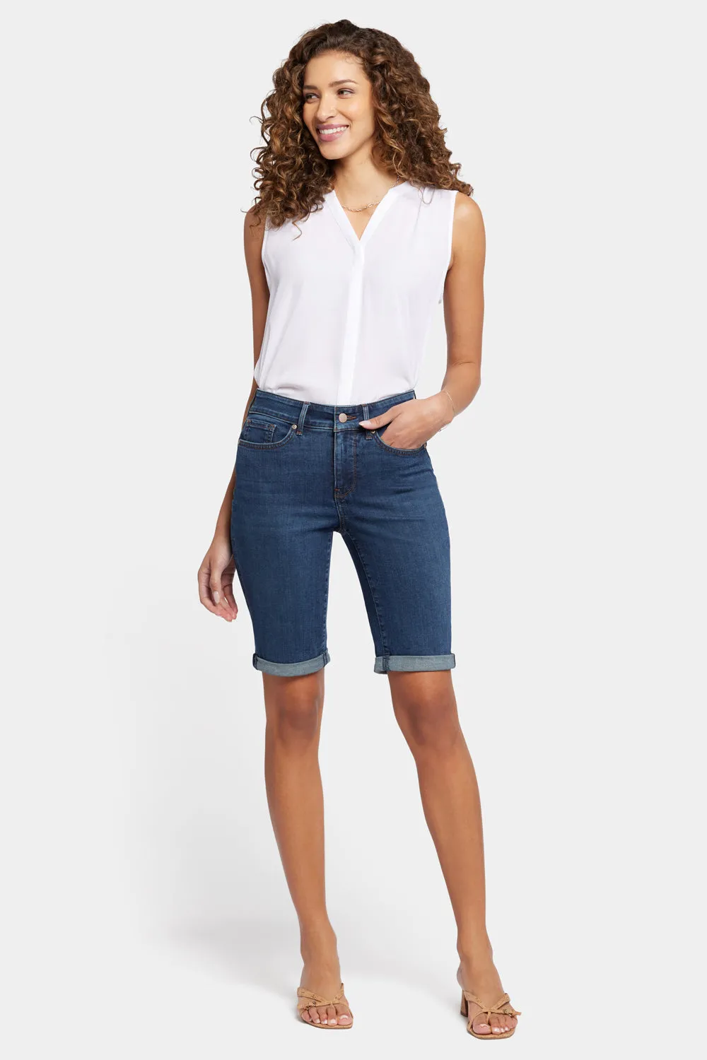 Briella 11 Inch Denim Shorts - Gold Coast sold by NYDJ