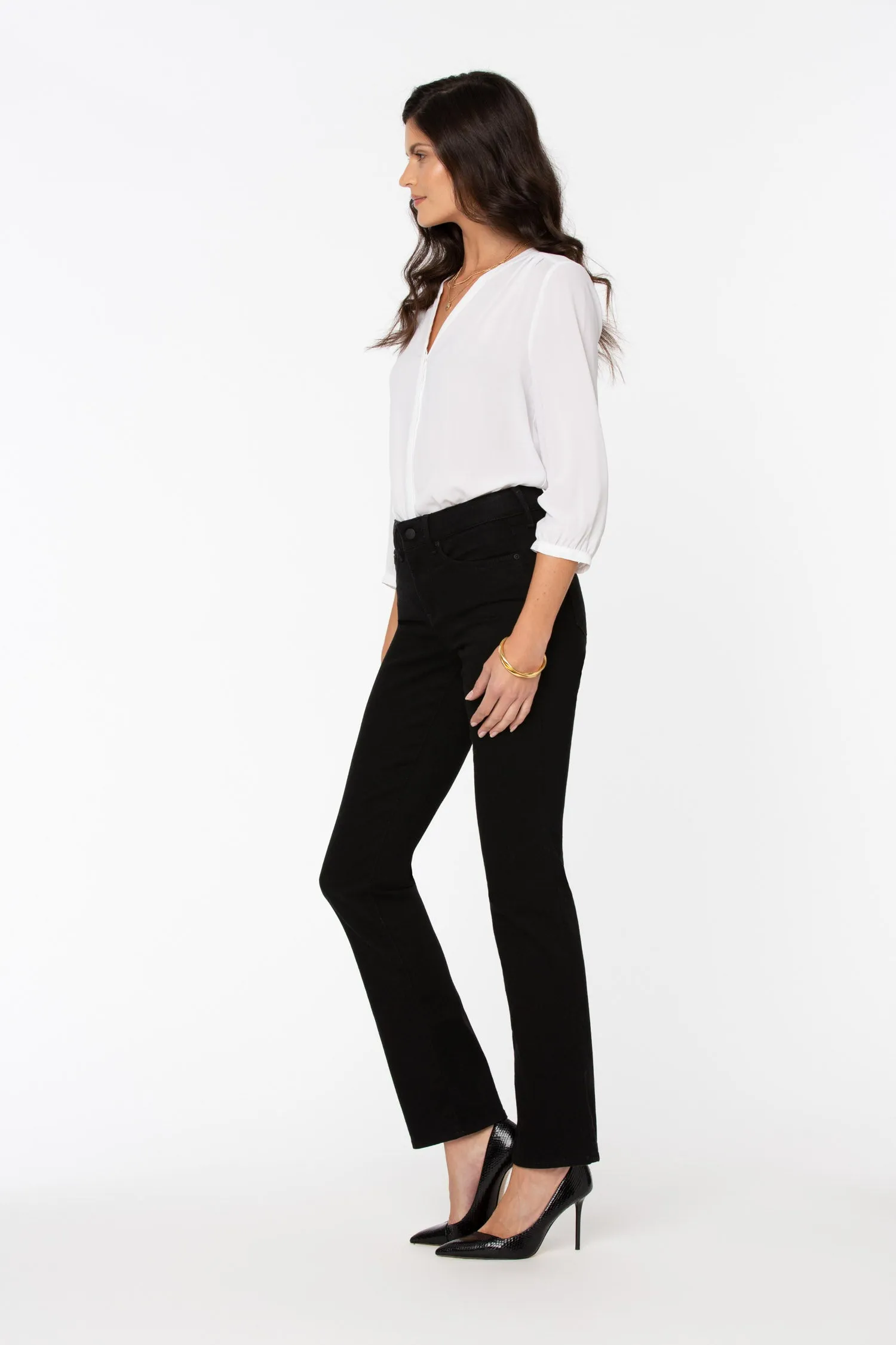 Marilyn Straight Jeans In Petite - Black sold by NYDJ product image thumbnail 5
