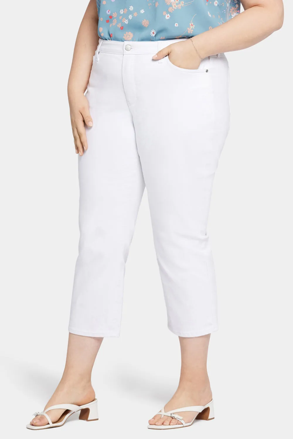 Relaxed Piper Crop Jeans In Plus Size - Optic White sold by NYDJ product image thumbnail 3
