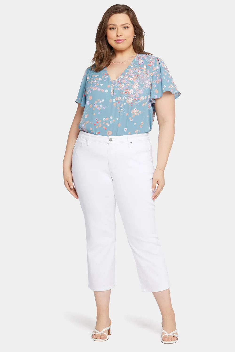 Relaxed Piper Crop Jeans In Plus Size - Optic White sold by NYDJ