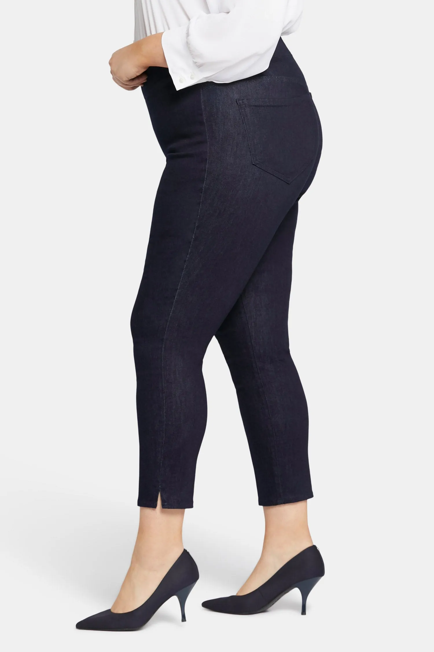 Skinny Ankle Pull-on Jeans In Plus Size - Rinse sold by NYDJ product image thumbnail 3