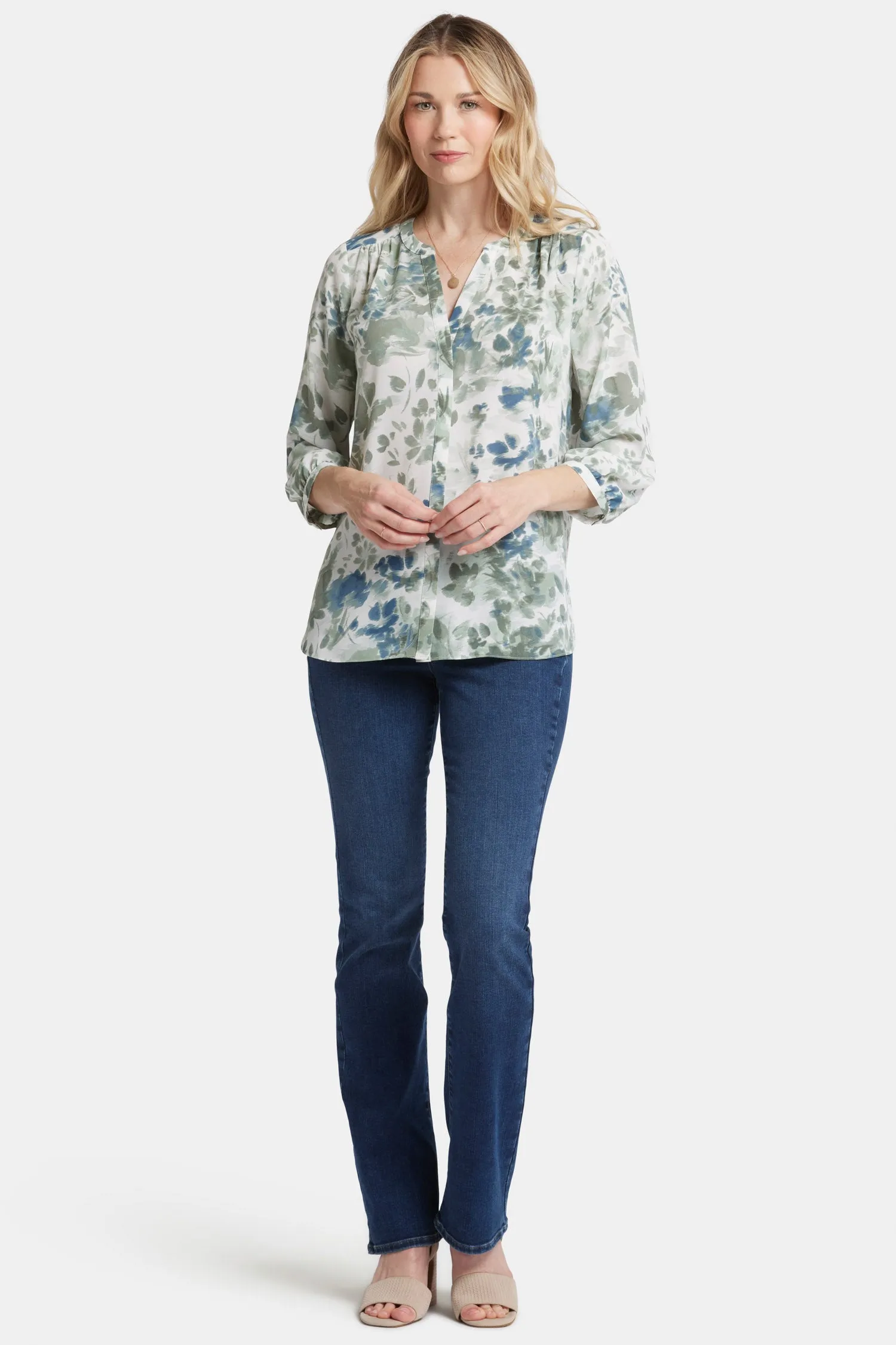 Pintuck Blouse - Cape Malea sold by NYDJ product image thumbnail 5