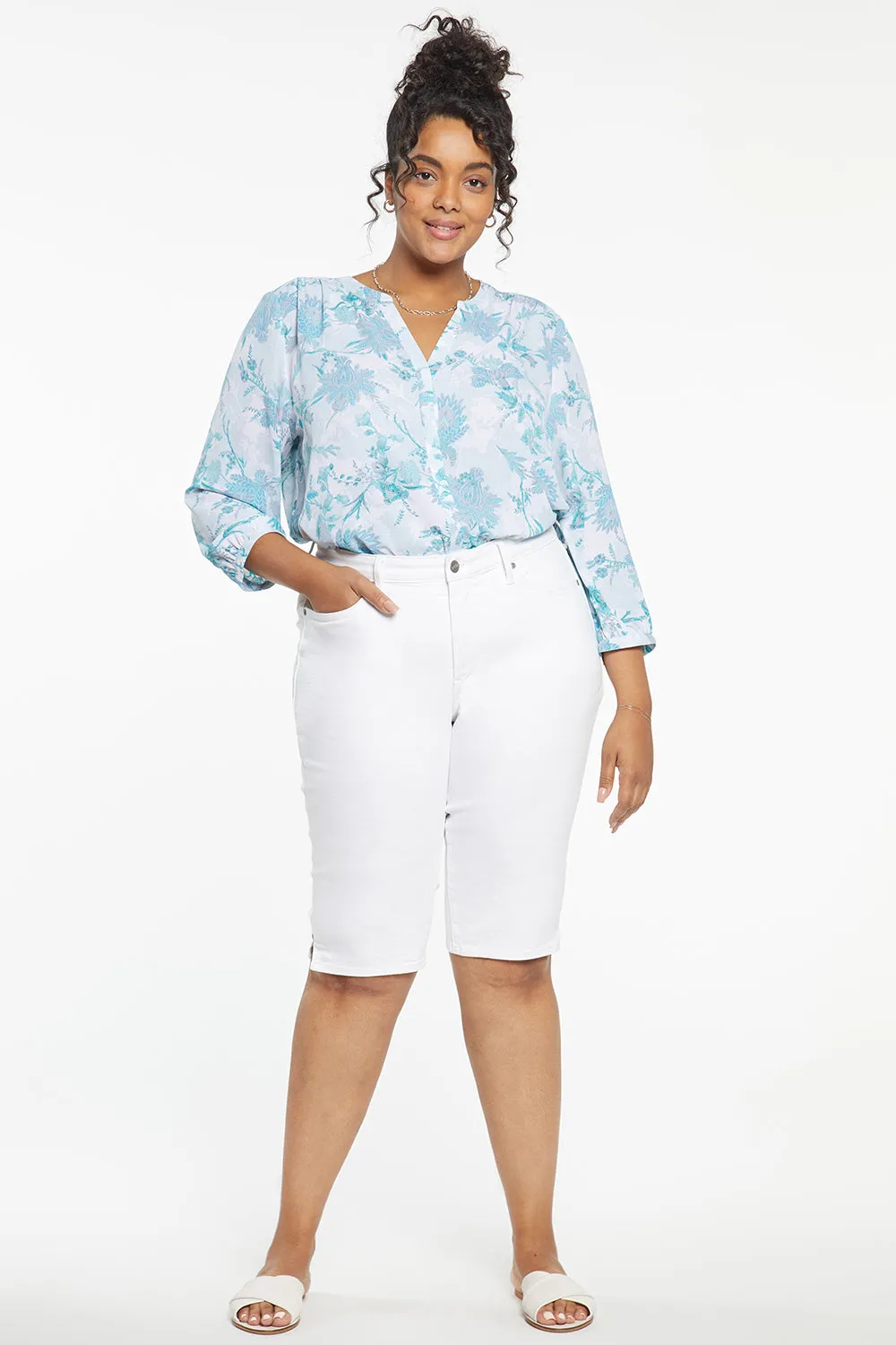 Bike Capri Jeans In Plus Size - Optic White sold by NYDJ product image thumbnail 4